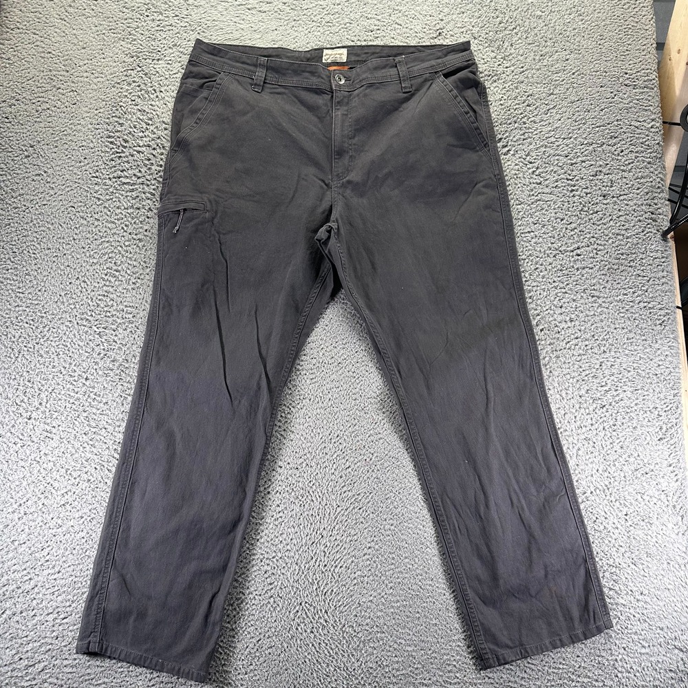 Weatherproof Vintage Pant Men 40x32 Gray Cotton Khakis Straight Relaxed‎ Stretch